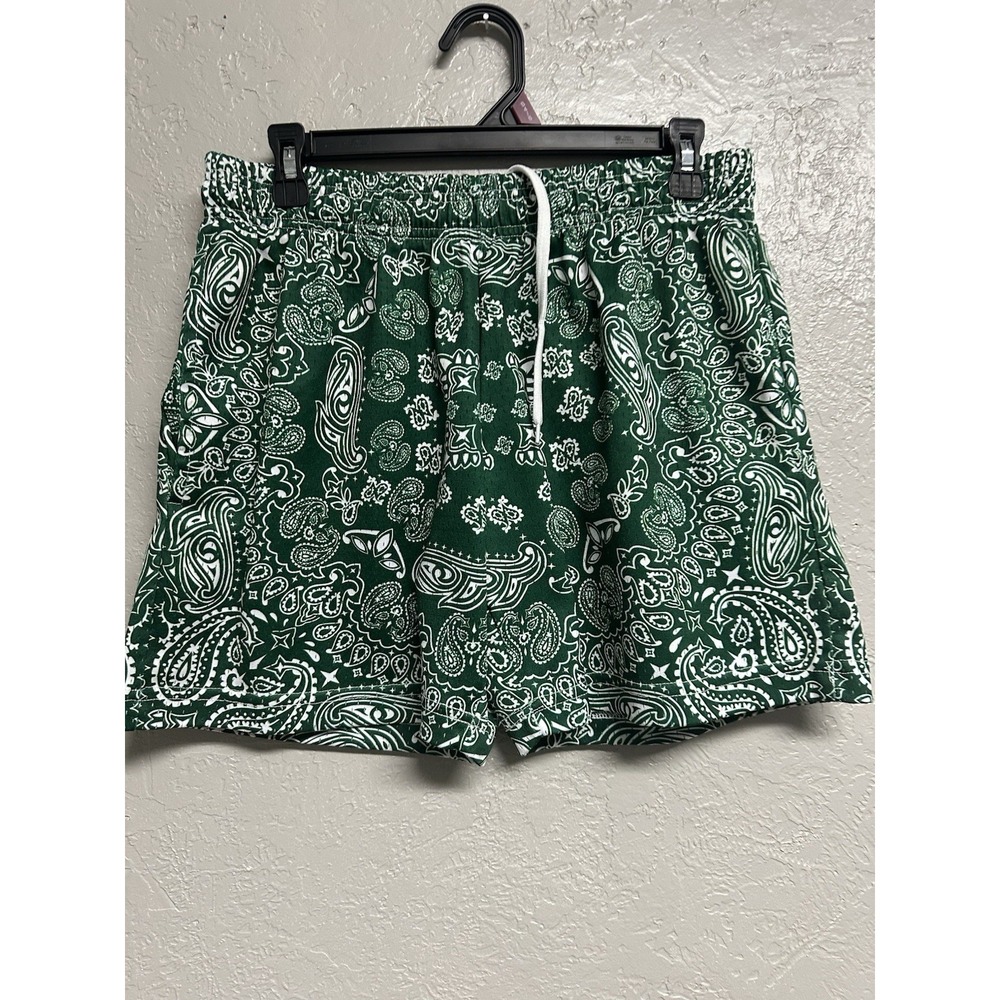 AZVA Green Bandana Shorts Size Medium